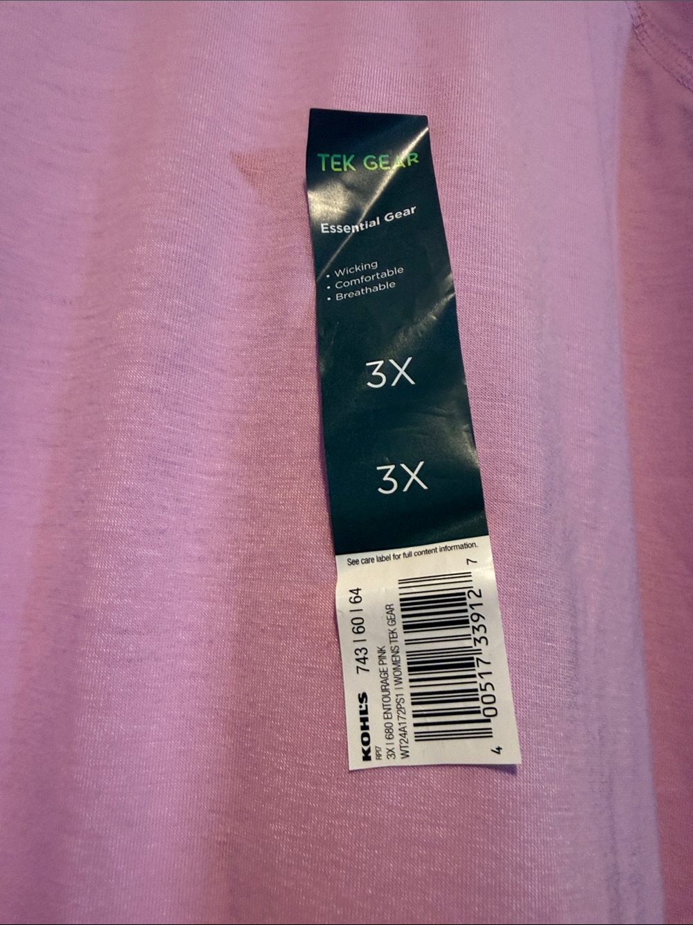 tek gear Women’s Lavender Short Sleeve Crew Neck Shirt - Picture 4 of 4